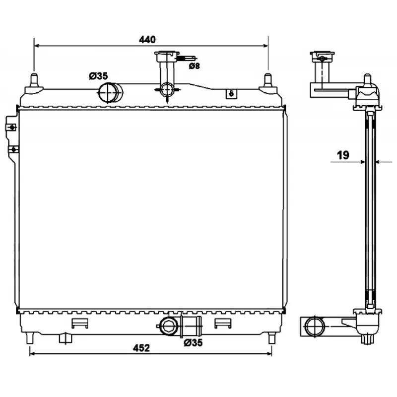 Radiateur, refroidissement du moteur NRF 53169