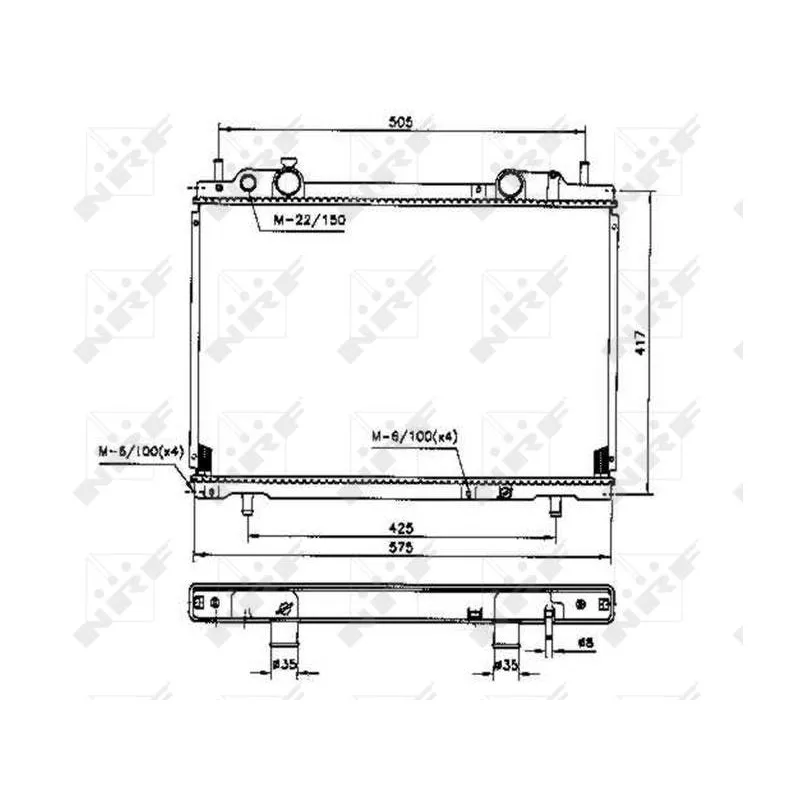 Radiateur, refroidissement du moteur NRF 53200