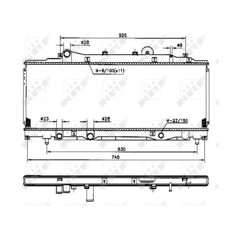 Radiateur, refroidissement du moteur NRF 53224