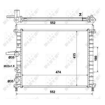 Radiateur, refroidissement du moteur NRF