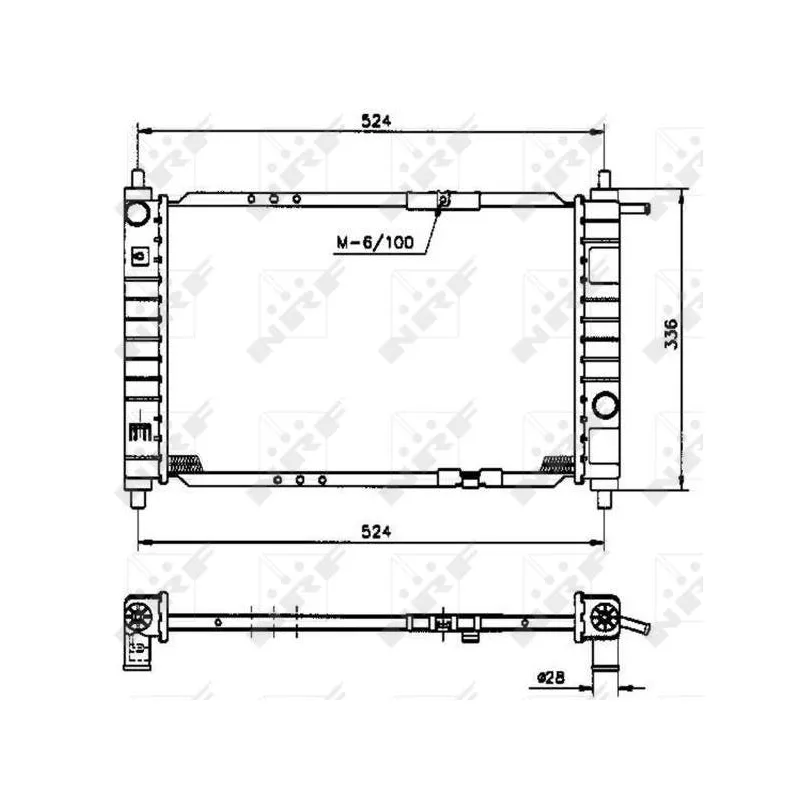 Radiateur, refroidissement du moteur NRF 53250