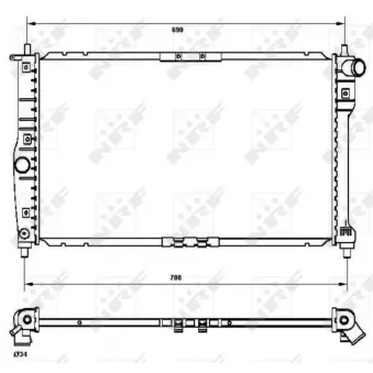 Radiateur, refroidissement du moteur NRF