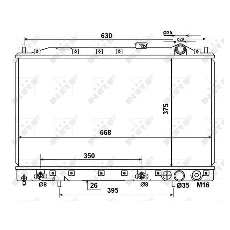 Radiateur, refroidissement du moteur NRF 53274