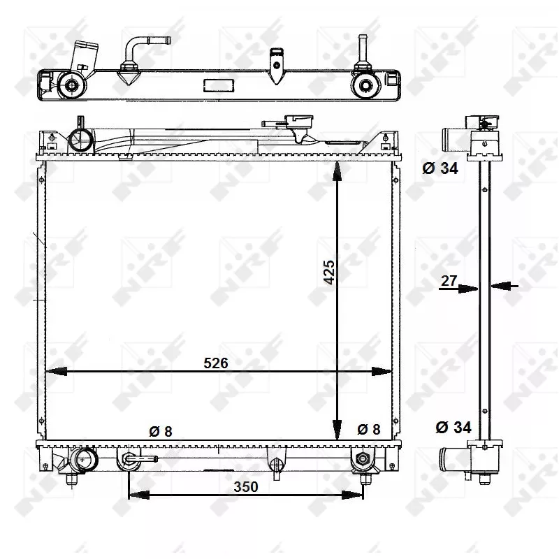 Radiateur, refroidissement du moteur NRF 53289