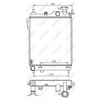 Radiateur, refroidissement du moteur NRF