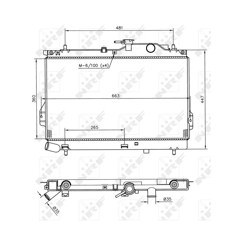 Radiateur, refroidissement du moteur NRF 53364