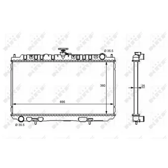 Radiateur, refroidissement du moteur NRF
