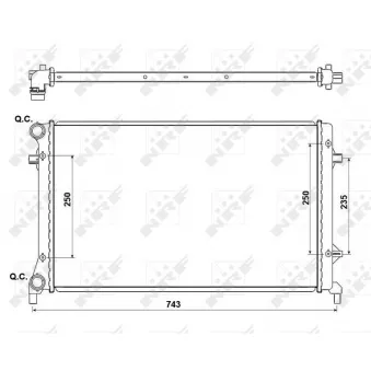 Radiateur, refroidissement du moteur NRF 53405A