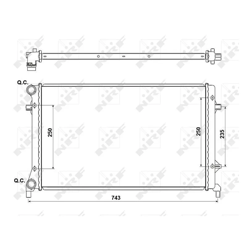 Radiateur, refroidissement du moteur NRF 53405A
