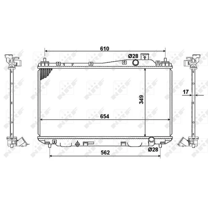 Radiateur, refroidissement du moteur NRF 53440