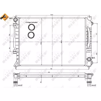 Radiateur, refroidissement du moteur NRF 53443