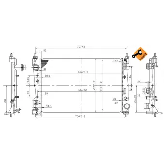 Radiateur, refroidissement du moteur NRF 53455