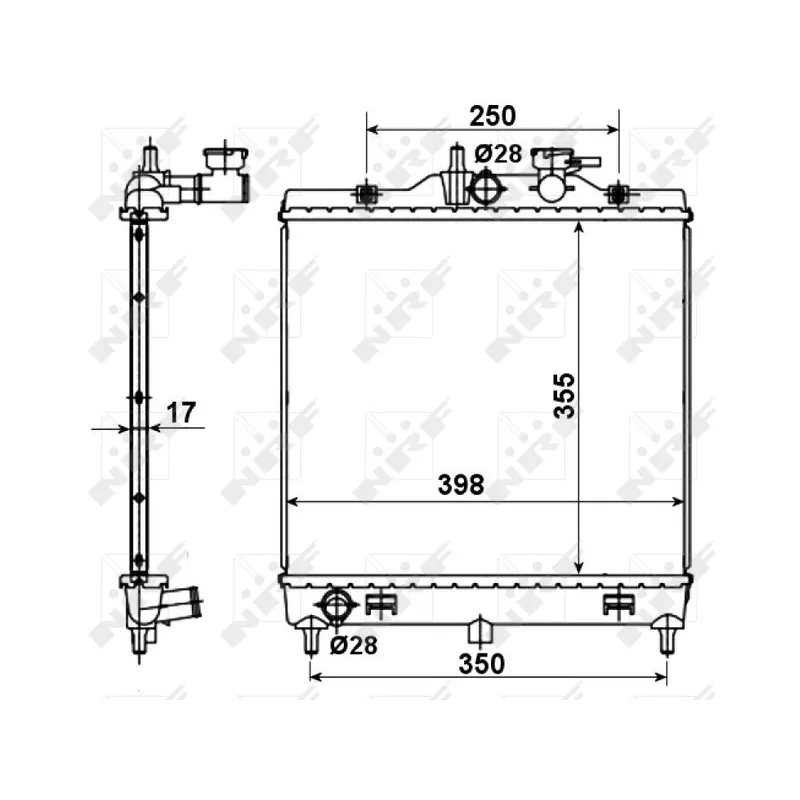 Radiateur, refroidissement du moteur NRF 53489