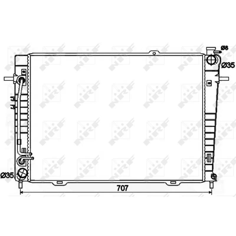 Radiateur, refroidissement du moteur NRF 53498