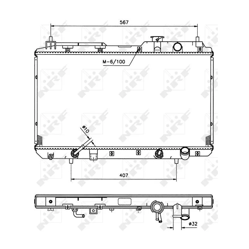 Radiateur, refroidissement du moteur NRF 53507