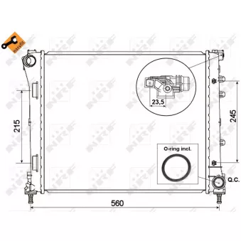 Radiateur, refroidissement du moteur NRF 53527
