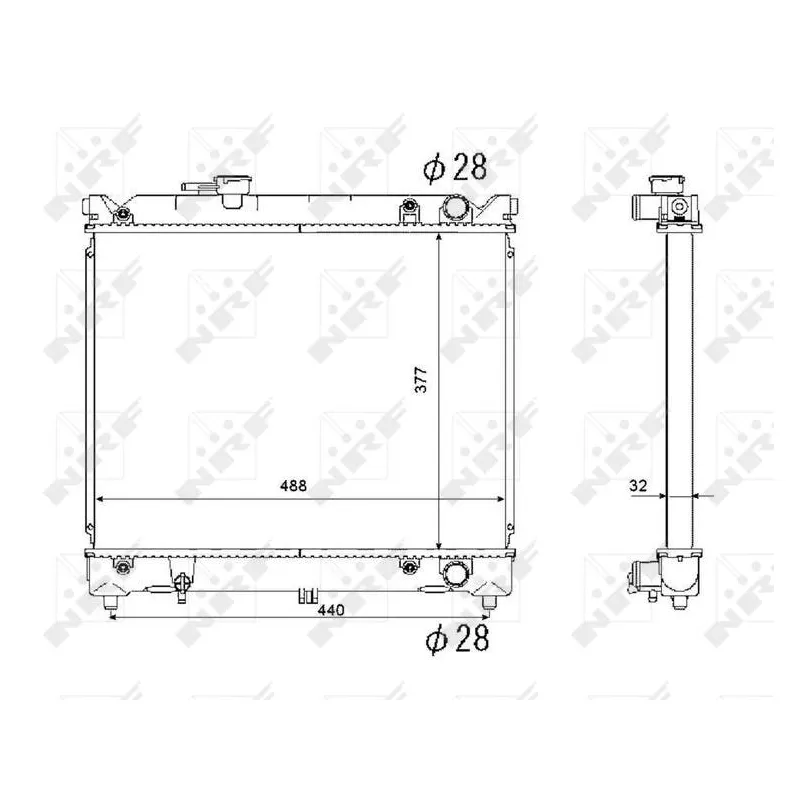 Radiateur, refroidissement du moteur NRF 53566