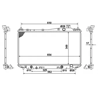 Radiateur, refroidissement du moteur NRF