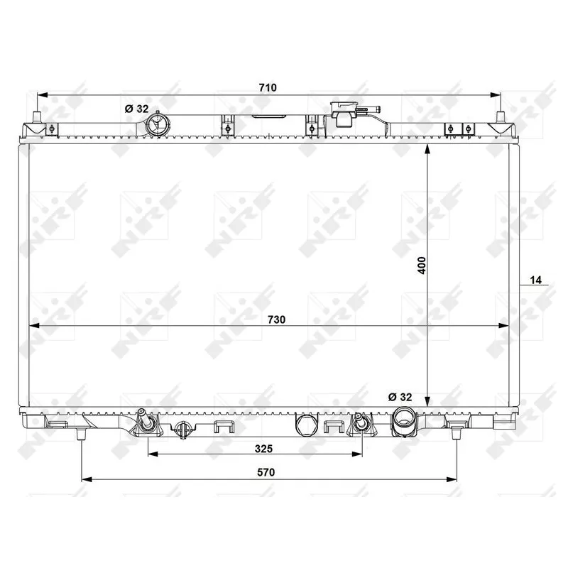Radiateur, refroidissement du moteur NRF 53574