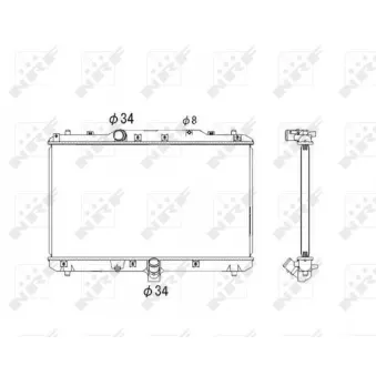 Radiateur, refroidissement du moteur NRF 53579
