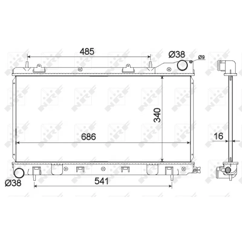 Radiateur, refroidissement du moteur NRF 53595