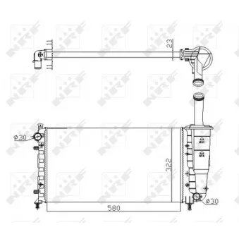 Radiateur, refroidissement du moteur NRF 53601A