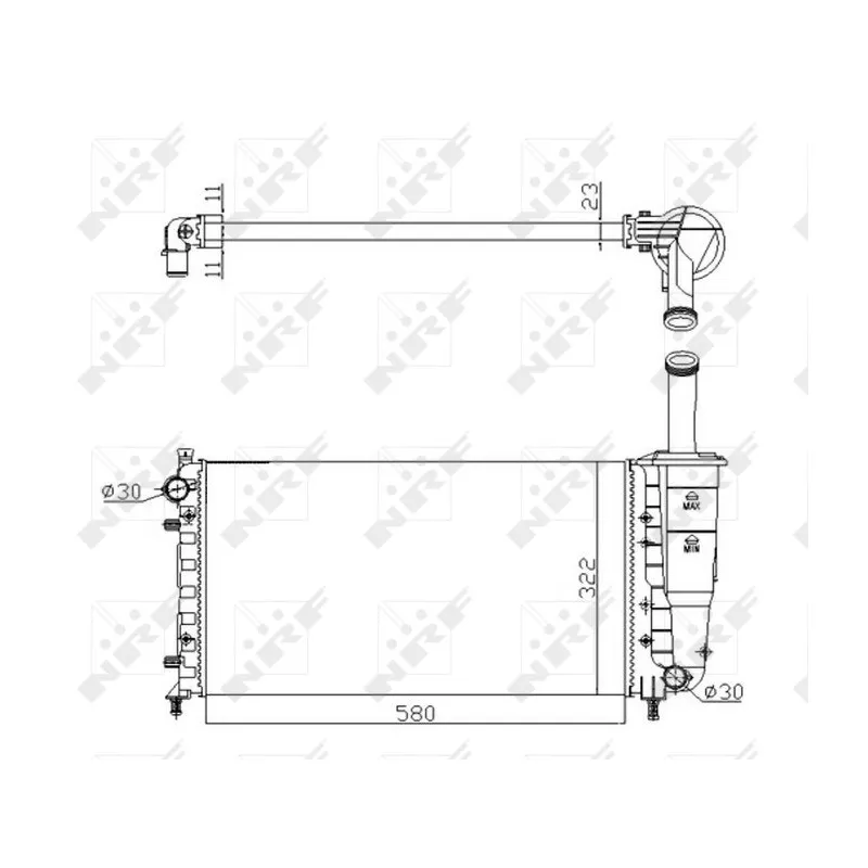 Radiateur, refroidissement du moteur NRF 53601A
