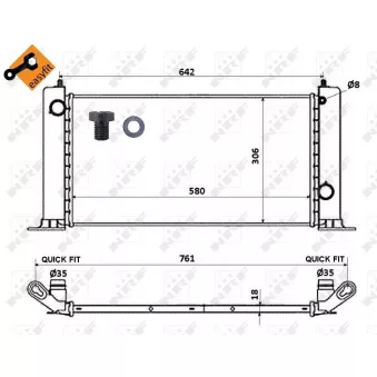Radiateur, refroidissement du moteur NRF 53603