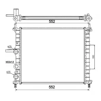 Radiateur, refroidissement du moteur NRF 53607