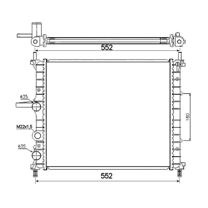 Radiateur, refroidissement du moteur NRF 53607