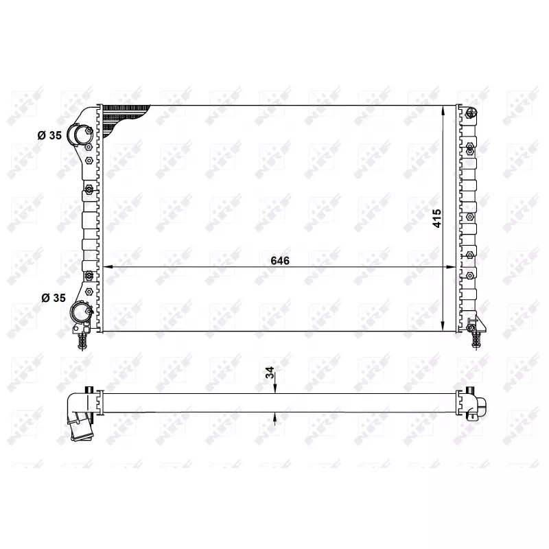 Radiateur, refroidissement du moteur NRF 53627