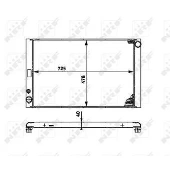 Radiateur, refroidissement du moteur NRF 53716