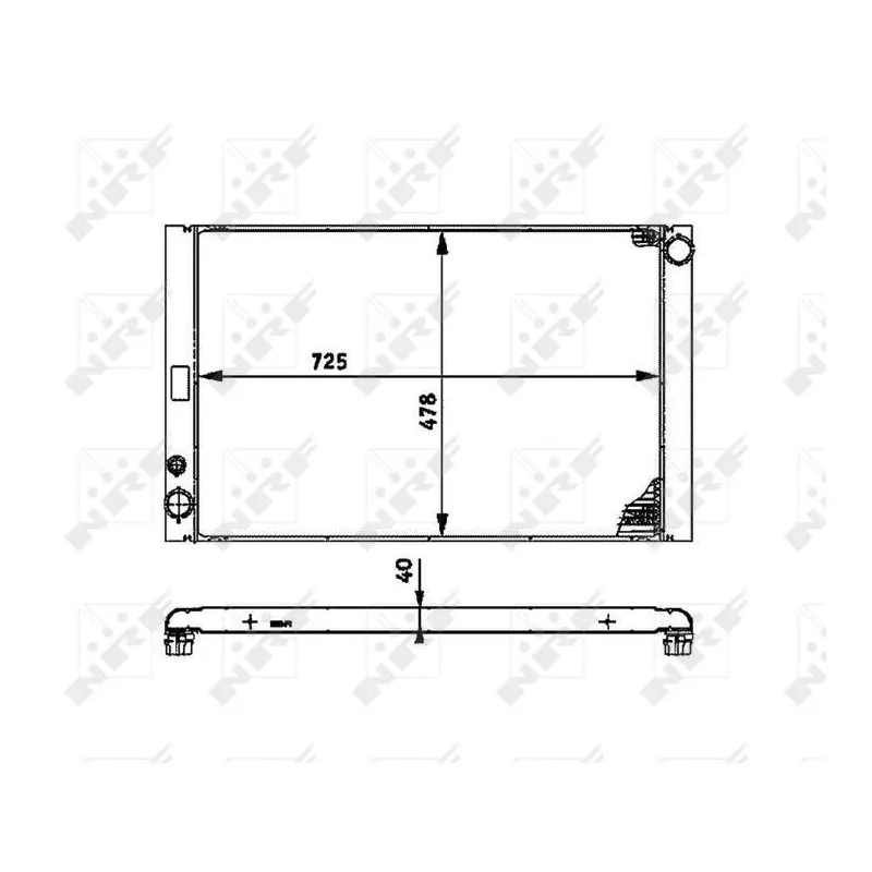 Radiateur, refroidissement du moteur NRF 53716