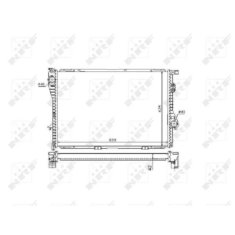Radiateur, refroidissement du moteur NRF 53721