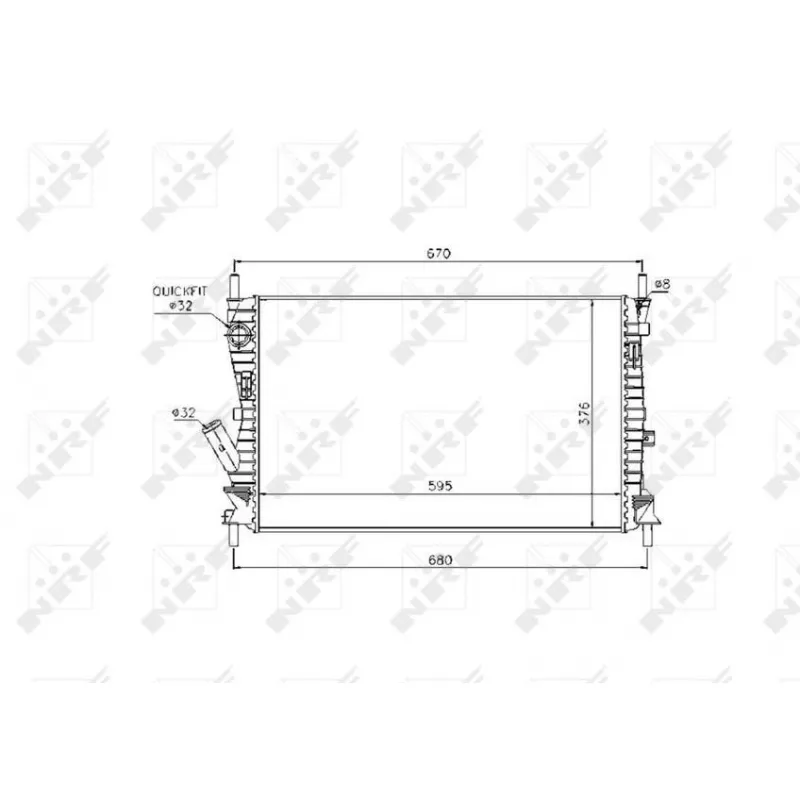 Radiateur, refroidissement du moteur NRF 53743