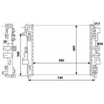 Radiateur, refroidissement du moteur NRF
