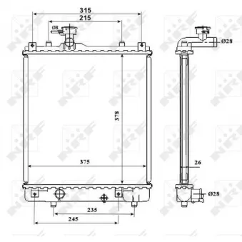 Radiateur, refroidissement du moteur NRF 53824
