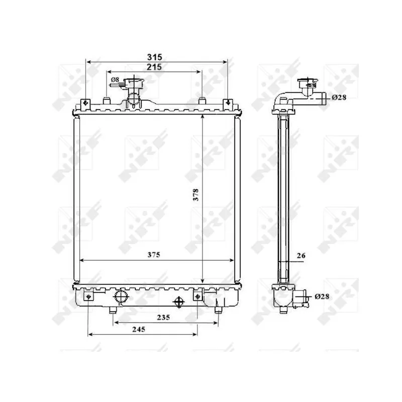Radiateur, refroidissement du moteur NRF 53824