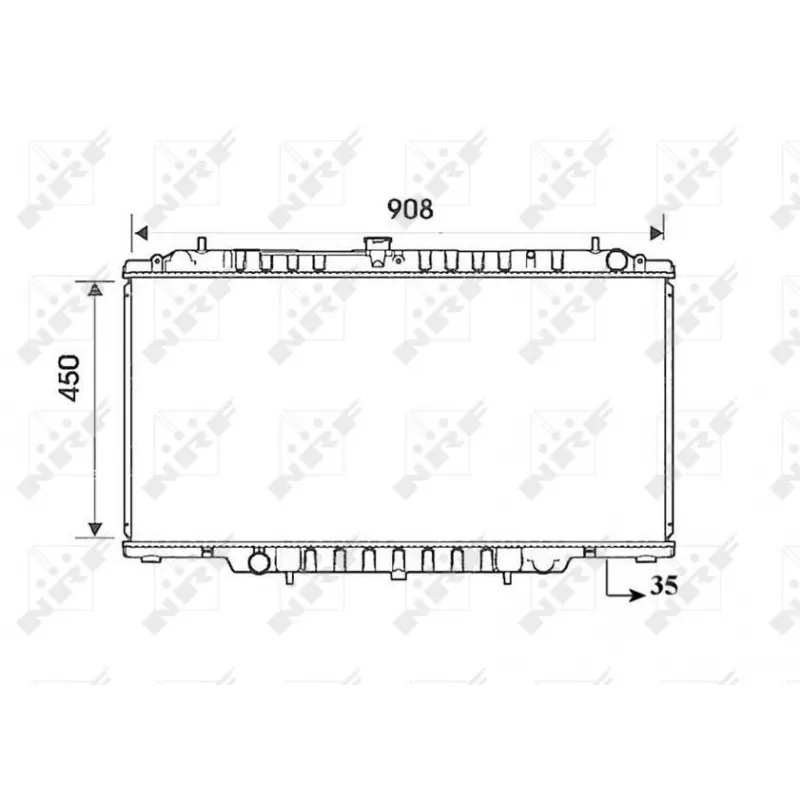 Radiateur, refroidissement du moteur NRF 53830