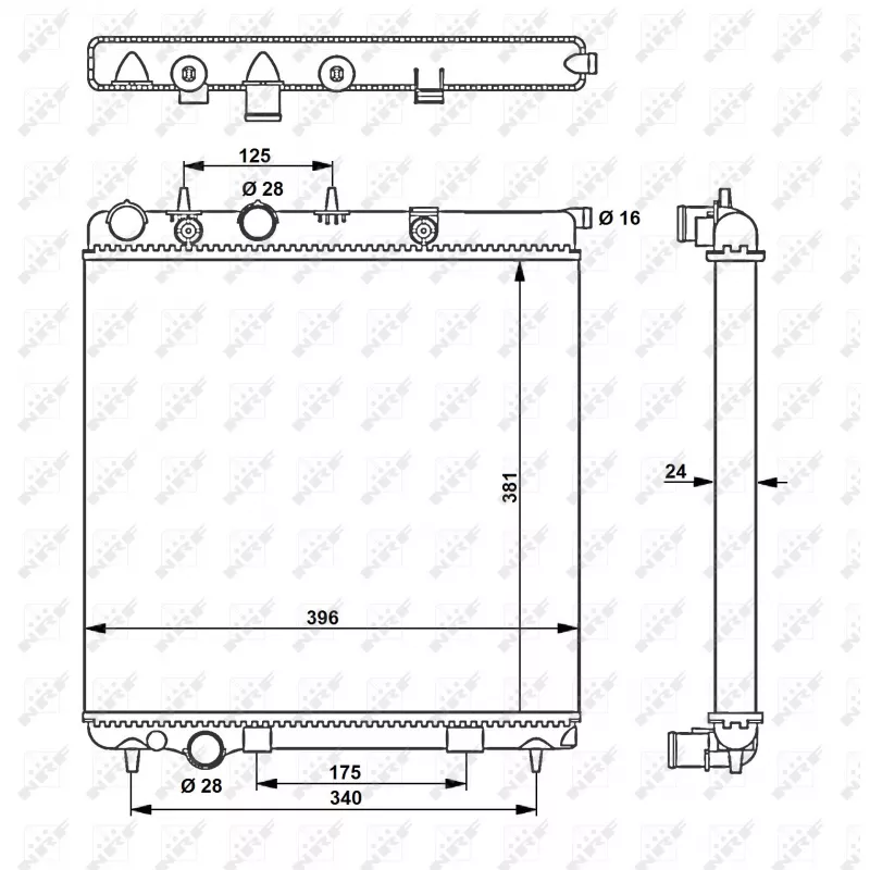 Radiateur, refroidissement du moteur NRF 53837