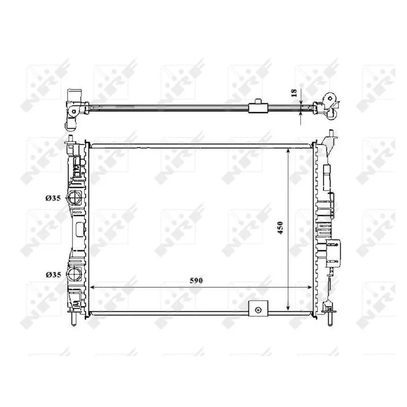 Radiateur, refroidissement du moteur NRF 53846