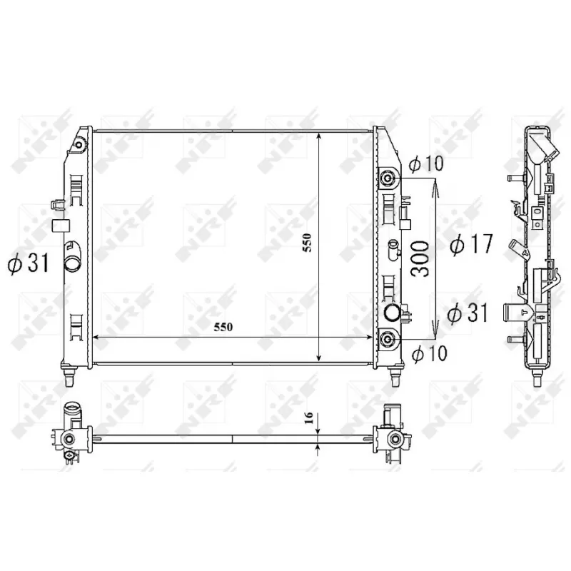 Radiateur, refroidissement du moteur NRF 53851