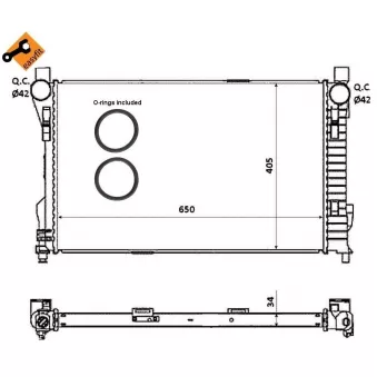 Radiateur, refroidissement du moteur NRF 53854