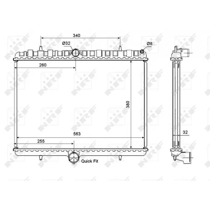 Radiateur, refroidissement du moteur NRF 53861