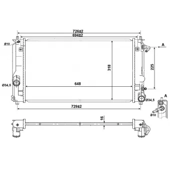 Radiateur, refroidissement du moteur NRF