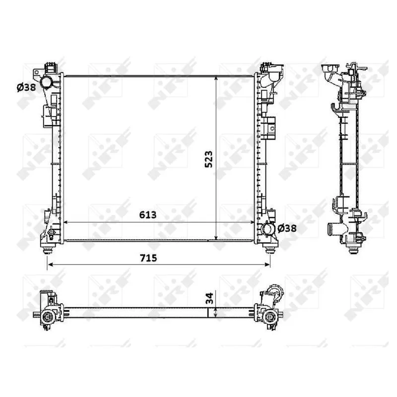 Radiateur, refroidissement du moteur NRF 53900