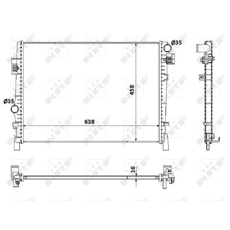 Radiateur, refroidissement du moteur NRF 53901