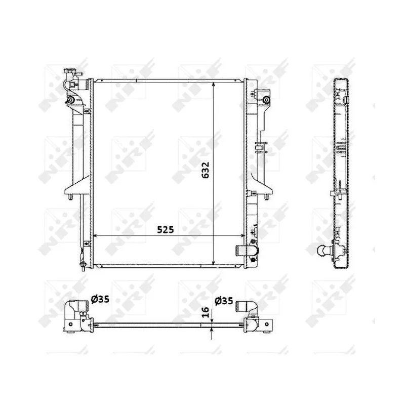 Radiateur, refroidissement du moteur NRF 53907
