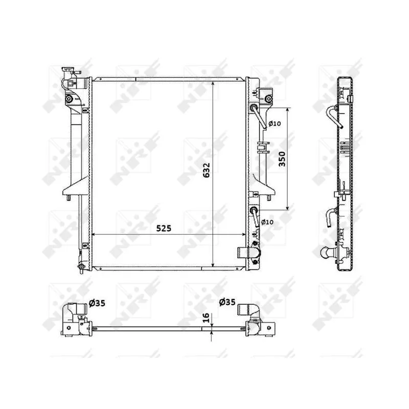 Radiateur, refroidissement du moteur NRF 53909