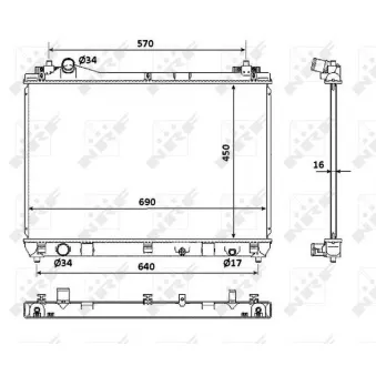 Radiateur, refroidissement du moteur NRF